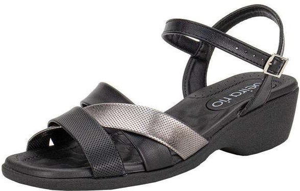 Sandália Feminina Salto Grosso Beira Rio 8527111 - Preto/Grafite