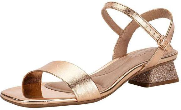 Sandália Feminina Salto Grosso Beira Rio 8540101 - Bronze