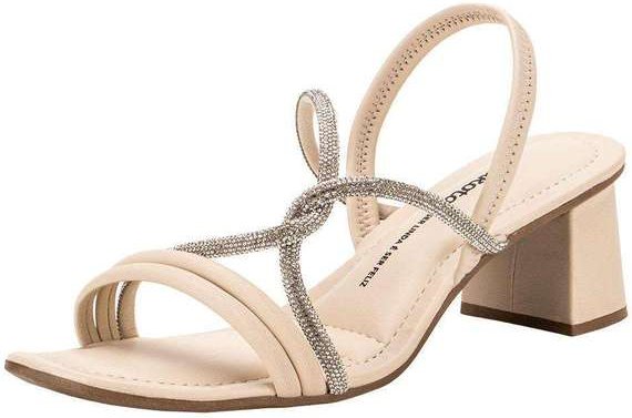 Sandália Feminina Salto Grosso Dakota Y7912 - Marfim