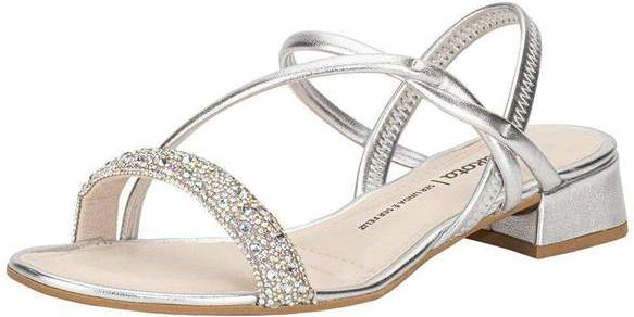 Sandália Feminina Salto Grosso Dakota Y8055 - Prata