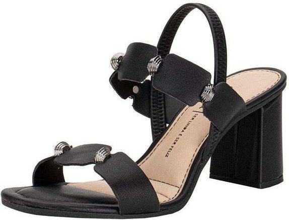 Sandália Feminina Salto Grosso Dakota Y8762 - Preto
