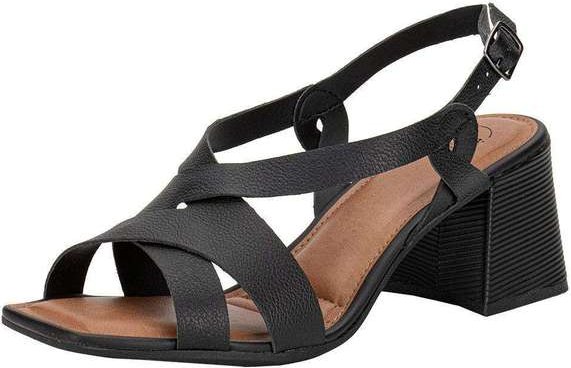 Sandália Feminina Salto Grosso Dakota Y8831n - Preto