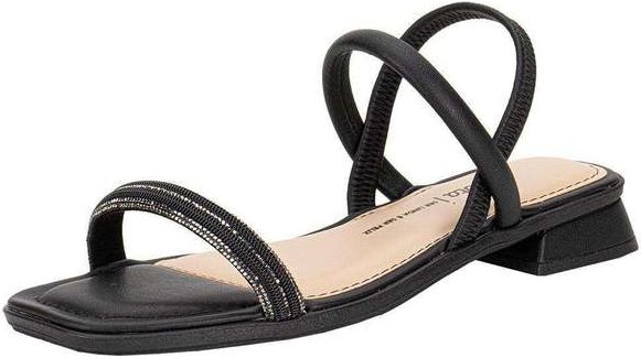 Sandália Feminina Salto Grosso Dakota Y8872 - Preto