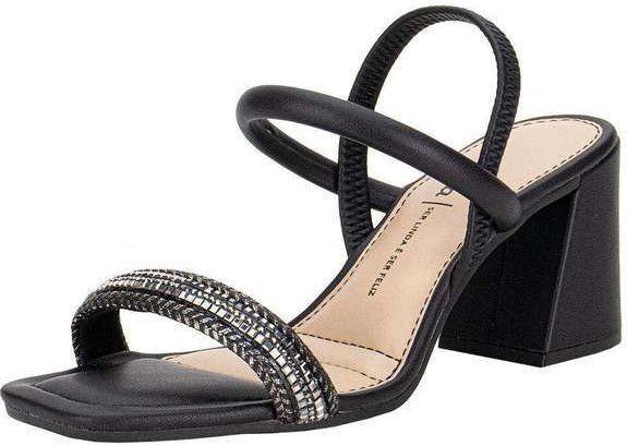 Sandália Feminina Salto Grosso Dakota Y8911 - Preto