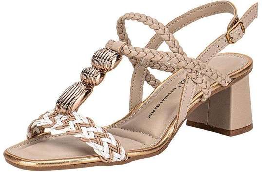 Sandália Feminina Salto Grosso Dakota Y9301 - Bege