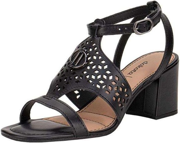 Sandália Feminina Salto Grosso Dakota Y9791 - Preto