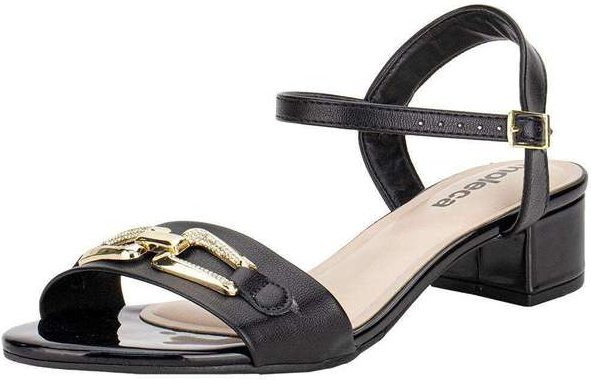 Sandália Feminina Salto Grosso Moleca 5259880 - Preto