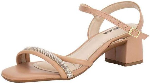 Sandália Feminina Salto Grosso Moleca 5496113 - Salmão