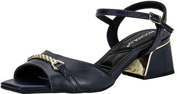 Sandália Feminina Salto Grosso Piccadilly 543090 - Marinho