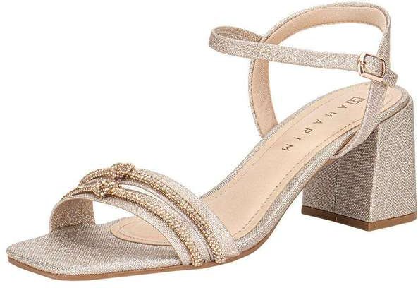 Sandália Feminina Salto Grosso Ramarim 2534202 Ouro