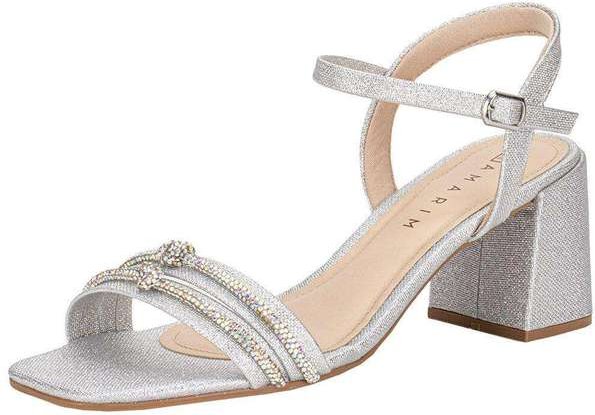 Sandália Feminina Salto Grosso Ramarim 2534202 Prata