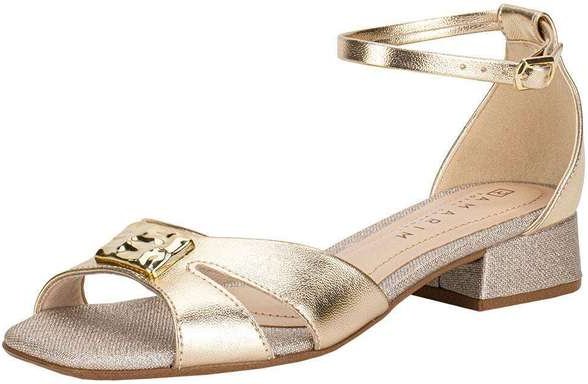 Sandália Feminina Salto Grosso Ramarim 2548209 Ouro