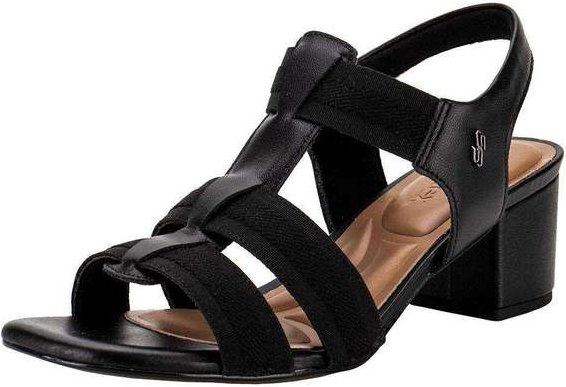 Sandália Feminina Salto Grosso Usaflex Ma0505 - Preto