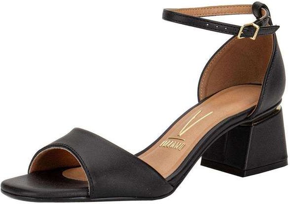 Sandália Feminina Salto Grosso Vizzano 6428143 - Preto