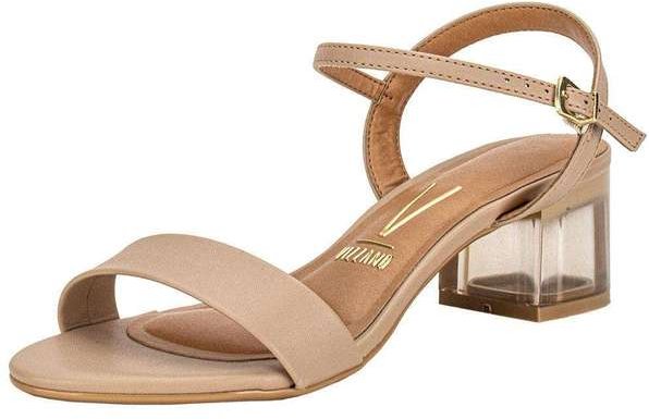 Sandália Feminina Salto Grosso Vizzano 6442200 Bege