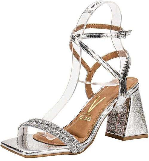 Imagem principal Sandália Feminina Salto Grosso Vizzano 6464419 - Prata VIZZANO