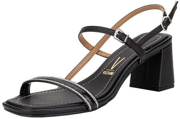 Sandália Feminina Salto Grosso Vizzano 6530108 - Preto