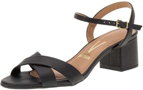 Sandália Feminina Salto Médio Vizzano - 6291927 - Preto
