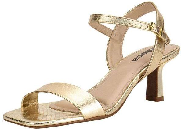 Sandália Feminina Salto Taça Moleca 5523301 Ouro