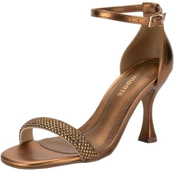 Sandália Feminina Salto Taça Via Marte 149009 - Bronze