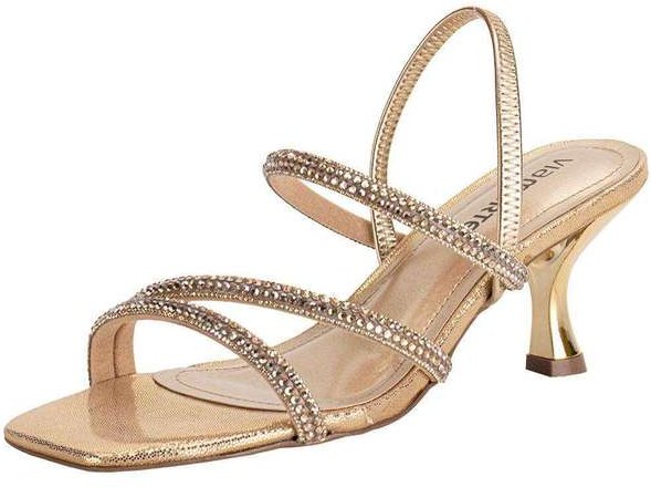 Sandália Feminina Salto Taça Via Marte 177045 Ouro