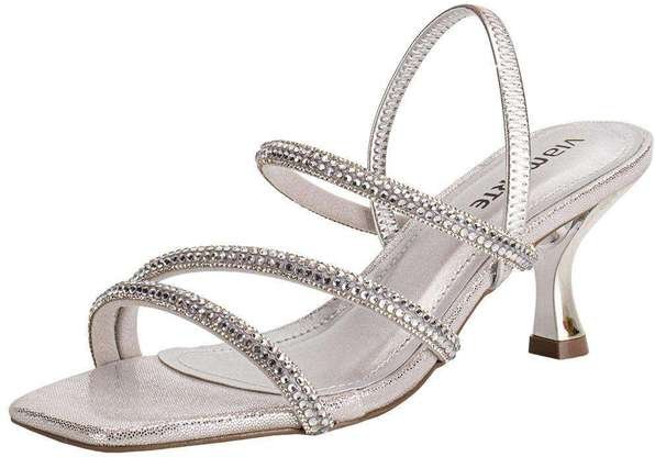 Sandália Feminina Salto Taça Via Marte 177045 Prata