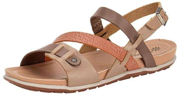 Sandália Feminina Serena Flat New Face 36783 - Café/Bege