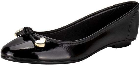 Sapatilha Feminina Flat Moleca 50271476 - Verniz/Preto
