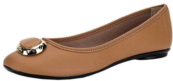 Sapatilha Feminina Flat Moleca 5726147 Camel