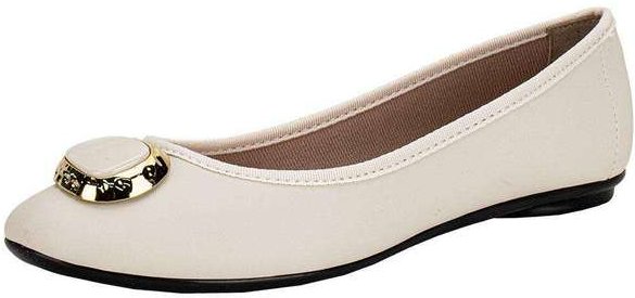 Sapatilha Feminina Flat Moleca 5726147 Marfim
