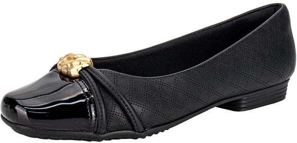 Sapatilha Feminina Flat Piccadilly 250267 Preto