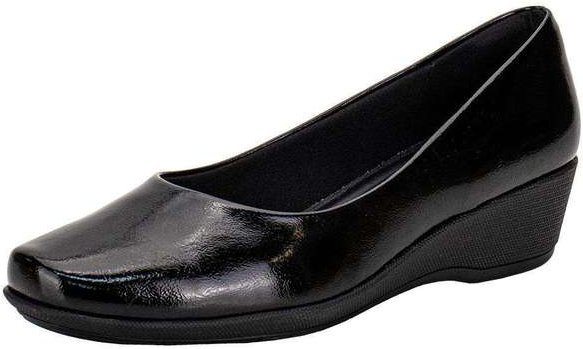 Sapato Feminino Anabela Piccadilly 143133 - Verniz/Preto