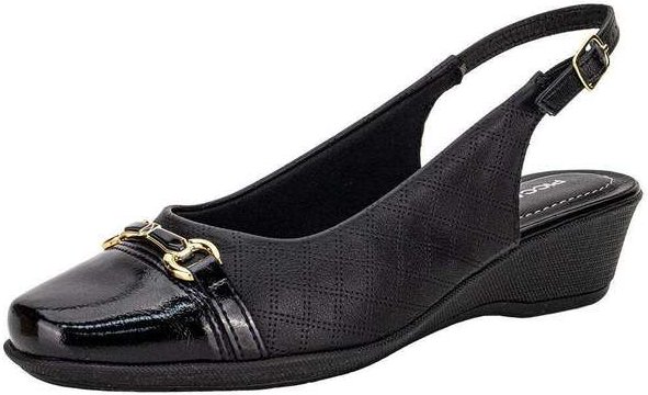 Sapato Feminino Anabela Piccadilly 143246 - Preto