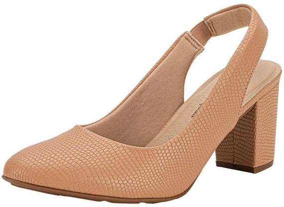 Sapato Feminino Salto Grosso Modare 7377120 - Salmão