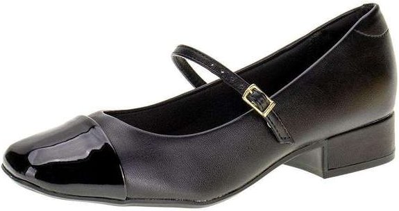 Sapato Feminino Salto Grosso Moleca - 5795103 - Preto