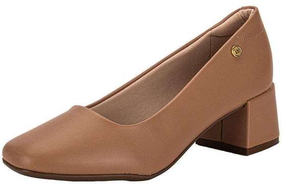 Sapato Feminino Salto Grosso Moleca 5822100 - Salmão