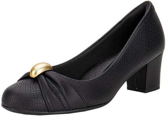 Sapato Feminino Salto Grosso Piccadilly 110184 Preto