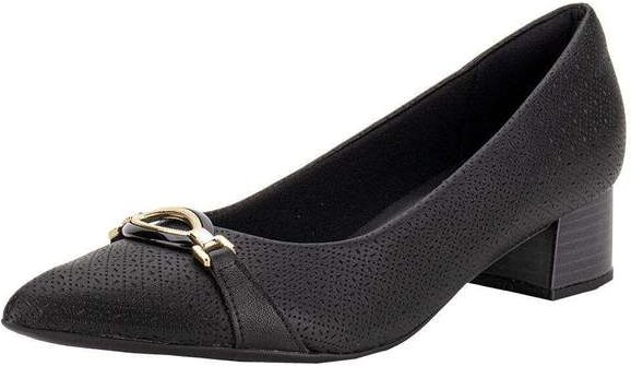 Sapato Feminino Salto Grosso Piccadilly 739064 - Preto 01