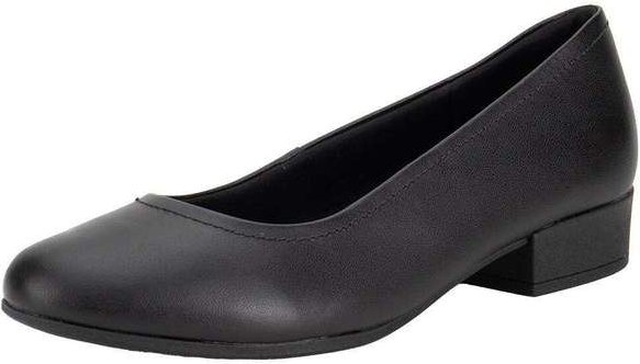 Sapato Feminino Salto Grosso Usaflex Uf04003 Preto