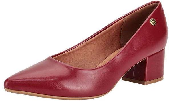 Sapato Feminino Salto Grosso Vizzano 1220315 - Vermelho