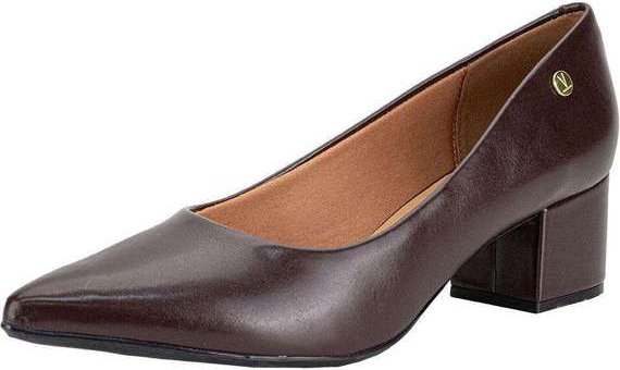 Sapato Feminino Salto Grosso Vizzano 1220315 - Chocolate