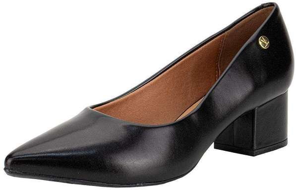 Sapato Feminino Salto Grosso Vizzano 1220315 - Preto
