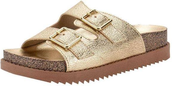 Sandália Feminina Conforto Moleca 5500105 - Ouro
