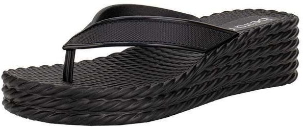 Tamanco Feminino Anabela Beira Rio 8561101 - Preto