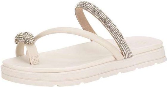 Tamanco Feminino Flat Moleca 5490127 Marfim