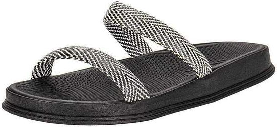 Tamanco Feminino Flat Moleca 5556100 - Preto/Branco