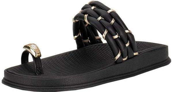 Tamanco Feminino Flat Moleca 5556111 Preto