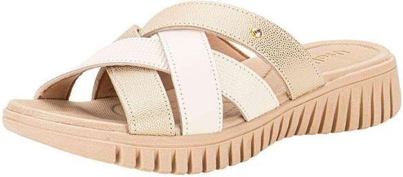 Tamanco Feminino Flat Usaflex Uc21002 - Ouro