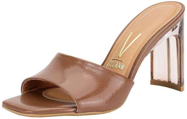 Tamanco Feminino Salto Grosso Vizzano 6457413 Chocolate