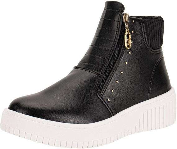 Tênis Feminino Cano Alto Beira Rio 4316109 - Preto